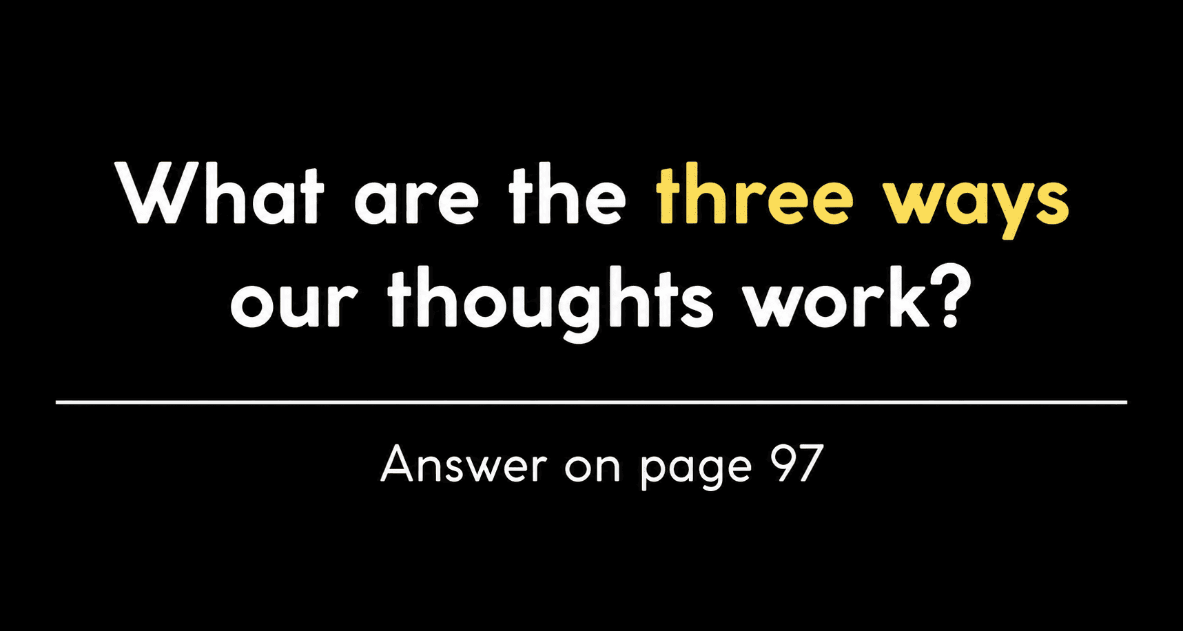 three ways
